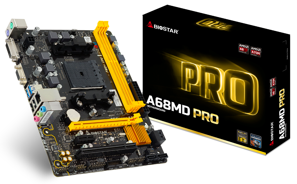 A68MD PRO AMD Socket FM2+ gaming motherboard